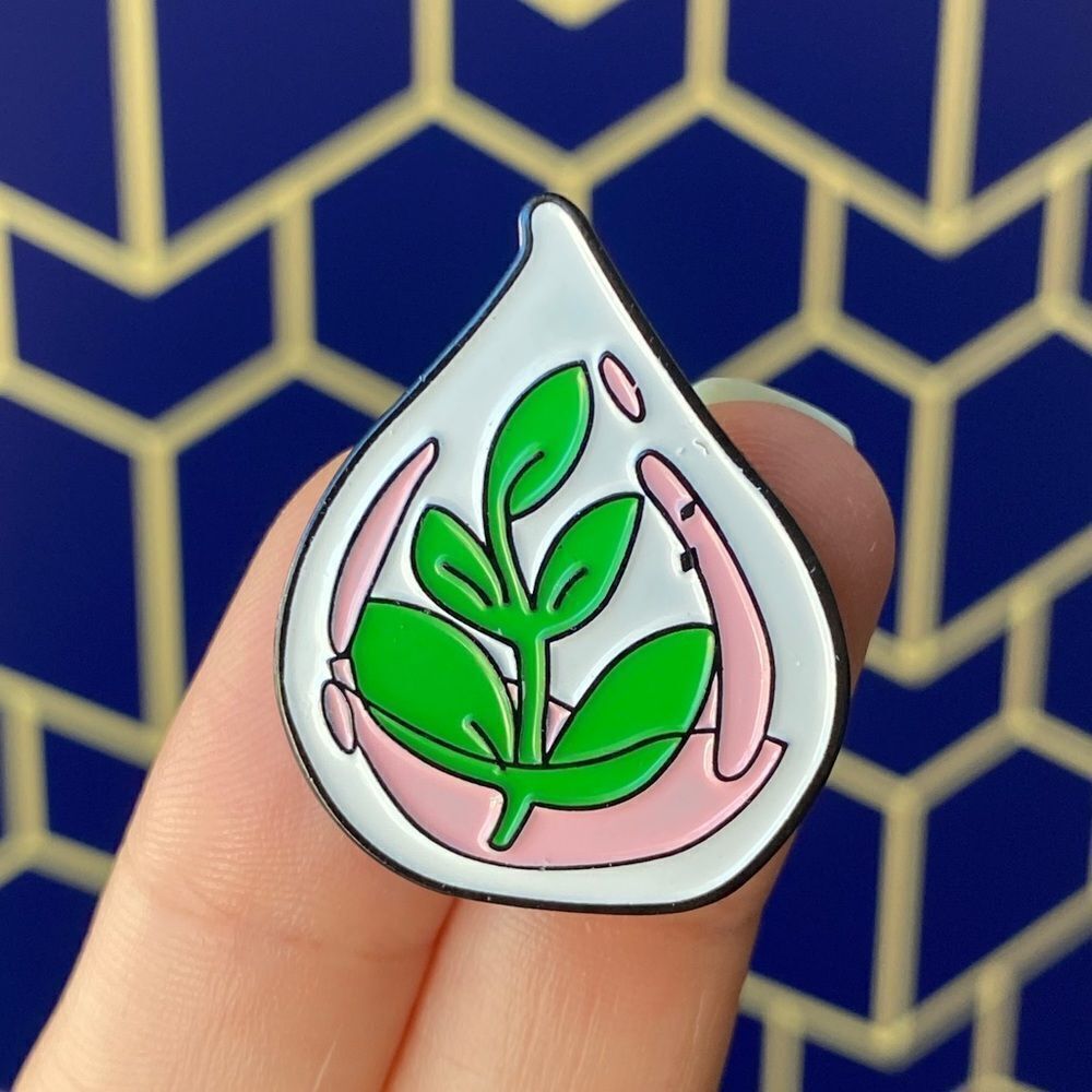 Teardrop Terrarium Enamel Pin/ Brooch Lapel
